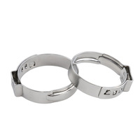 SS304 Colliers de serrage à oreille unique PEX Pinch Cinch Rings Outil de sertissage Collier de serrage en continu pour la fixation des tuyaux et de l'automobile