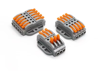 Connecteur de boîtier en matériau PC PCT-223-8P Applications d'alimentation à base fixe Connecteurs de panneau de fil de cuivre