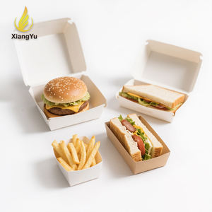 Boîte à hamburger, plateau à sandwich, porte-frites jetables de qualité alimentaire imprimés sur mesure, revêtement anti-graisse non toxique - Product Image 1