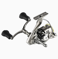 Moulinet de pêche Golden Shark King Small Golf, entièrement métallique, avec bobine peu profonde, double roulement, pour micro-leurres et lancer longue distance