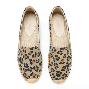 Espadrilles plates faites à la main pour femmes, imprimé léopard, respirantes, faciles à enfiler, écologiques, chaussures de mode été-printemps, vente directe d'usine - Product Image 3