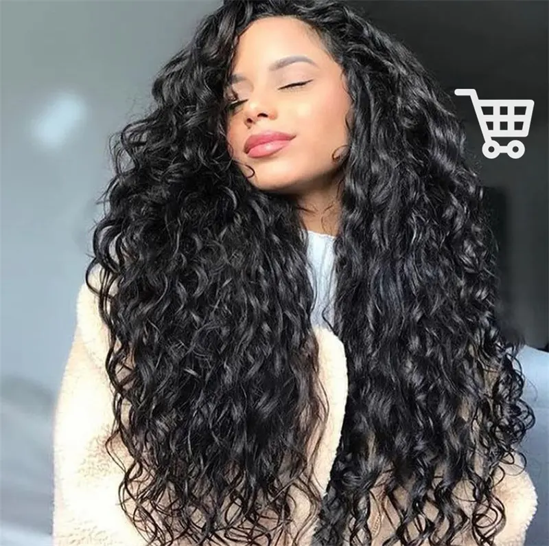 Hot sale 10a grade natural 130% 150% 180% density ombre blonde wet and wavy Brazilian human hair deep curly hd lace frontal wigs