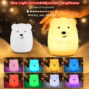 Diseño personalizado gratuito 48 modelos Bear Night Light LED Squishy Duck Lamp Cute Light Up Duck Silicone Bedside Touch Lamp Nightlight - Product Image 6