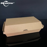 BH2 mini boîte à déjeuner à emporter biodégradable de 6 pouces en carton ondulé pour la livraison