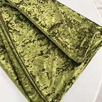 Nappe de table ronde en velours vert olive de luxe pour banquets, fêtes et événements
