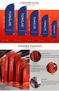 ธงขนนกออกแบบได้ตามต้องการสำหรับการจัดนิทรรศการแบนเนอร์งานเฉลิมฉลองการโฆษณา - Product Image 3