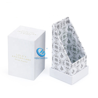 Boîte en carton de luxe créative en forme de cube avec base et couvercle personnalisables pour emballage cadeau de parfums et bougies