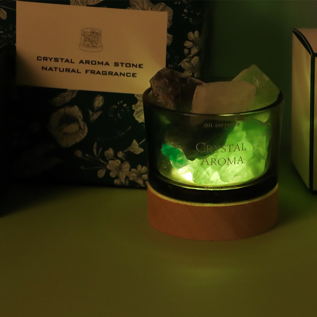 Aromatherapy Essential Oil Diffuser Stone Rock Light Fire Free Incense Indoor Crystal Decoration Long-Lasting