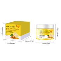 CHIC BEAUTE Almohadillas de Algodón Limpiadoras Faciales con Ácido Kójico y Cúrcuma para el Cuidado de la Piel, Almohadillas Limpiadoras con Ácido Kójico y Cúrcuma para Aclarar la Piel