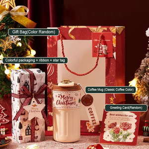 Regalos de Navidad de lujo para <span class=keywords><strong>ella</strong></span> Artículos de conjunto de Navidad Medias de Navidad Bolsa de cosméticos Vaso Cestas de regalo para mujeres - Product Image 6