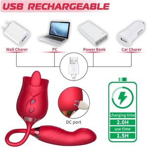 3-in-1 Upgrade Rosen-Sexstimulator für Frauen mit 10 Leckmodi und 10 Vibrationsmodi Fortschrittliches Sexspielzeug - Product Image 5