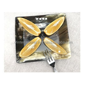 Bandeja de servicio decorativa para hoteles, restaurante y fiestas, cuerno de búhos naturales, hecha a mano - Product Image 3