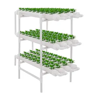 Indoor 3 Tier I Sistemi di Coltura Idroponica Verticale Coltiva La Torre Nft Canali Microgreen Sistema di Coltivazione Sistema di Coltura Idroponica