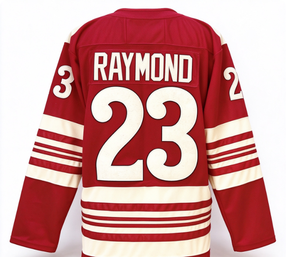 Maillot de hockey sur glace rouge personnalisé avec nom et numéro, tenue d'équipe à manches longues, uniforme sportif pour entraînement de club et vêtements de supporter - Product Image 4