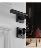 Ensemble de serrures de porte magnétiques pour chambre à coucher intérieure design moderne poignée de porte de chambre à coucher silencieuse universelle à fente simple en alliage de zinc 7250 pour usage domestique