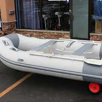 Bateau pneumatique pliable avec plancher en aluminium, bateau pneumatique Zodiac Hypalon, bateau de pêche pneumatique en PVC, bateau à rames en caoutchouc flottant