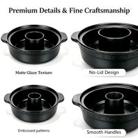Ensemble de marmites doubles professionnelles pour restaurants ; Casserole en argile résistante aux hautes températures, diamètre 36 cm, batterie de cuisine