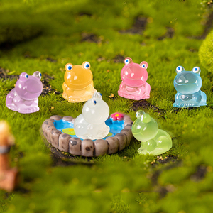 Lindas Mini Figuras de Rana de Resina, Miniaturas, Decoraciones de Paisajes, Adornos de Animales, Ranas, Adornos de Escritorio, Accesorios para Manualidades - Product Image 3
