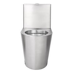 WC mural en acier inoxydable 304 résistant aux vandales pour toilettes publiques haute sécurité, réservoir encastré - Product Image 1