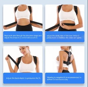 Bande de mise en forme en néoprène respirant mince peau claire fixation du dos ceinture de soutien de redressement exclusive transfrontalière pour femmes hommes - Product Image 4