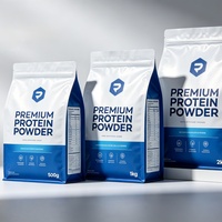 Ensemble complet personnalisé de poudre de protéines 2 kg 5 lb, emballage biodégradable en PLA, sachet refermable avec boîte en carton, solution tout-en-un