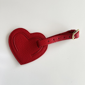 Luxo de alta qualidade Top Grain Pebble Leather Travel Bagagem Tags para Unisex Slim Round Heart Square Nome Id Tags - Product Image 3