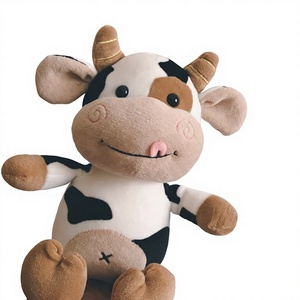 Lindo Peluche de <span class=keywords><strong>Vaca</strong></span>, Juguete de Peluche Súper Suave Relleno de Algodón PP, Bordado y Barnizado con UV, Regalo de Cumpleaños Unisex - Product Image 6