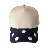 Casquette de camionneur à pois et rayures contrastées vierges, personnalisable avec logo brodé, pour l'été, style décontracté, casquette de baseball – Fournisseur direct usine