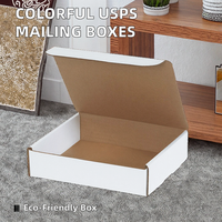Boîtes d'expédition USPS en carton ondulé kraft, grandes et petites, carrées, mignonnes, petites, moyennes, rouges, roses, dorées, colorées, en matériaux recyclés pour CD