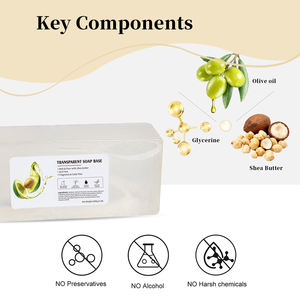 Base di <span class=keywords><strong>sapone</strong></span> alla glicerina trasparente per la produzione di <span class=keywords><strong>sapone</strong></span>-esfoliante senza profumo, senza SLS, glicerina per tutti i tipi di Beige chiaro, uomini e donne - Product Image 3