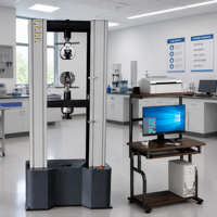 Machine d'essai universelle électronique de haute précision 50KN, contrôlée par ordinateur, pour testeur de traction, poignées à coin ISO ASTM, garantie 1 an