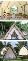 Luxuriöses Dreieckiges Kabinenzelt 900D Oxford Wasserdicht UV50+ Windbeständig Geräumiges Familien-Glamping-Zelt