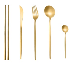 Ensemble de couverts portugais en acier inoxydable, couteau à dîner nordique, cuillère à soupe, fourchette, manche épais, couteau, fourchette et cuillère assortis - Product Image 5
