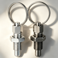 M6 M8 M12 M16 Goupilles de positionnement à ressort avec anneau de traction, en acier inoxydable, acier au carbone, galvanisé, avec bouton de réglage