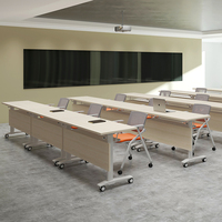 Tables de formation et de conférence pliantes d'usine avec chaises, table de réunion pliable empilable, bureau pliant