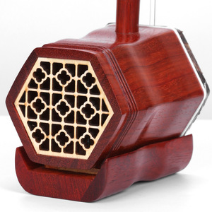 Erhu de Madera de Sándalo Rojo, Instrumento Profesional Acústico con Cuerdas y Accesorios para Adultos Principiantes, Uso Educativo - Product Image 3