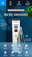 Chargeur de véhicule électrique Bluesky 43 kW-100 kW à montage au sol avec triple norme Type 1, Type 2, GBT pour parkings commerciaux