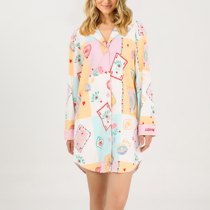 Pigiama <span class=keywords><strong>da</strong></span> Donna in Bambù e Spandex con Stampa, Traspirante, con Bottoni, Maniche Lunghe, <span class=keywords><strong>Camicia</strong></span> <span class=keywords><strong>da</strong></span> <span class=keywords><strong>Notte</strong></span> per Mamme, Abbigliamento <span class=keywords><strong>da</strong></span> Casa - Product Image 5