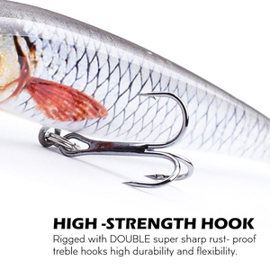 Señuelo de Pesca de Agua Salada de Plástico Duro de 112 mm y 11 g, Cebo Artificial para Carpas, Gusanos, con Anzuelos Triples, para Pesca en Superficie, Salmón de Mar - Product Image 4