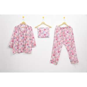 Conjunto de Pijama de Algodón para Mujer, Diseño Boho, Ropa de Dormir Cómoda, Precio al por Mayor 100% Premium - Product Image 1