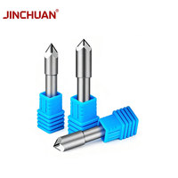 Fraise à graver JINCHUAN PCD 4F en diamant pour CNC, outil de gravure pour le granit, le marbre, la pierre, le graphite, l'aluminium