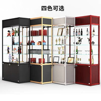 Armoire d'exposition rotative à verre haut de gamme avec taille personnalisée, bijoux, éclairage, 1 pièce