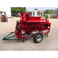 Décortiqueuse de céréales mobile multifonctionnelle avec entraînement par arbre de tracteur ou moteur diesel