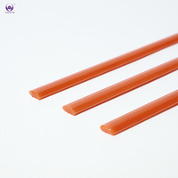 Nouvelle couleur 2026, tige en verre borosilicate orange mandarine, bécher en borosilicate, tige de guidage, matières premières pour gobelets à eau, tige d'agitation