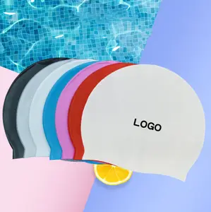 Bonnets de bain pour cheveux longs Bonnets de bain en silicone durables pour femmes hommes adultes jeunes enfants faciles à mettre et à enlever les bonnets de bain