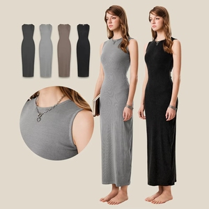 Gaun Rajut Wanita Ukuran Besar, Model Ramping Seksi, Acid Wash, Jupes Pour Femmes, Gaun Panjang Elegan untuk Wanita, Slim Fit - Product Image 5