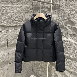 Veste courte en duvet pour femme, veste d'hiver chaude et légère, veste matelassée à capuche, veste décontractée pour l'extérieur - Product Image 5