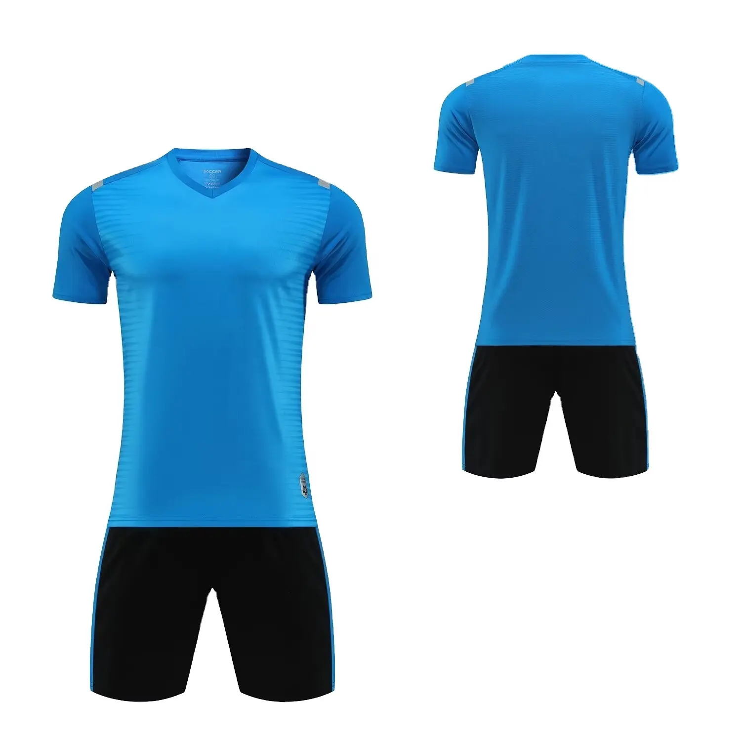 24-25 compra caliente de camiseta de fútbol de alta calidad para todo el equipo azul cielo niños adultos kit completo de fútbol