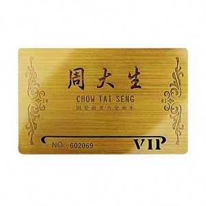 Tarjetas de Visita Metálicas Elegantes Personalizadas con Grabado y Estampado, Precio de Fábrica en China, Bajo MOQ, PVC Dorado - Product Image 4