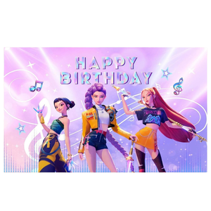Póster Decorativo <span class=keywords><strong>de</strong></span> Poliéster con Impresión Digital <span class=keywords><strong>de</strong></span> Bangfa Hot KPop Demon Hunters, Decoración <span class=keywords><strong>para</strong></span> Fiestas <span class=keywords><strong>de</strong></span> <span class=keywords><strong>Cumpleaños</strong></span>, Decoración <span class=keywords><strong>para</strong></span> Bebés - Product Image 4